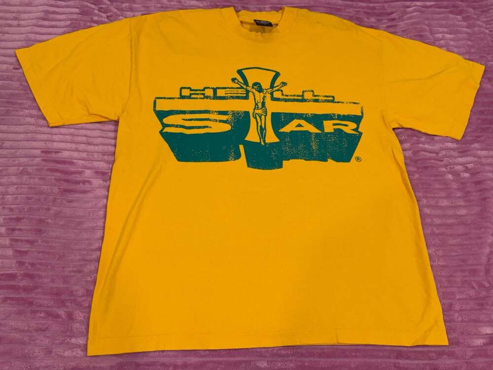 Hellstar Path to Paradise Jesus Emblem Tee Yellow size large